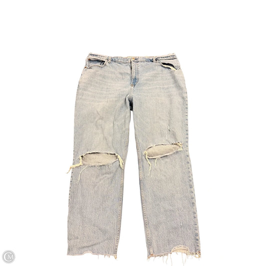 Jeans Straight By Abercrombie And Fitch In Blue Denim, Size: 22