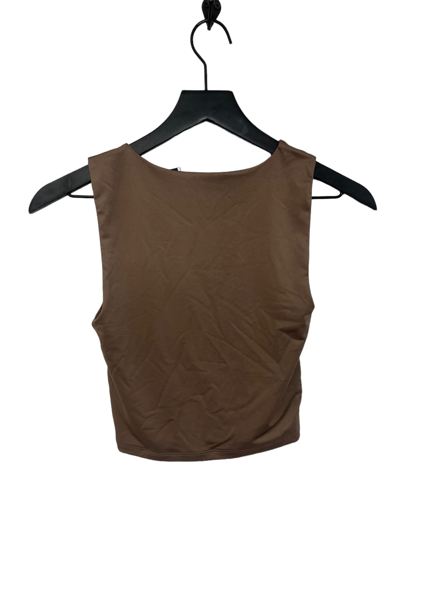 Brown Top Sleeveless Basic Workshop, Size S