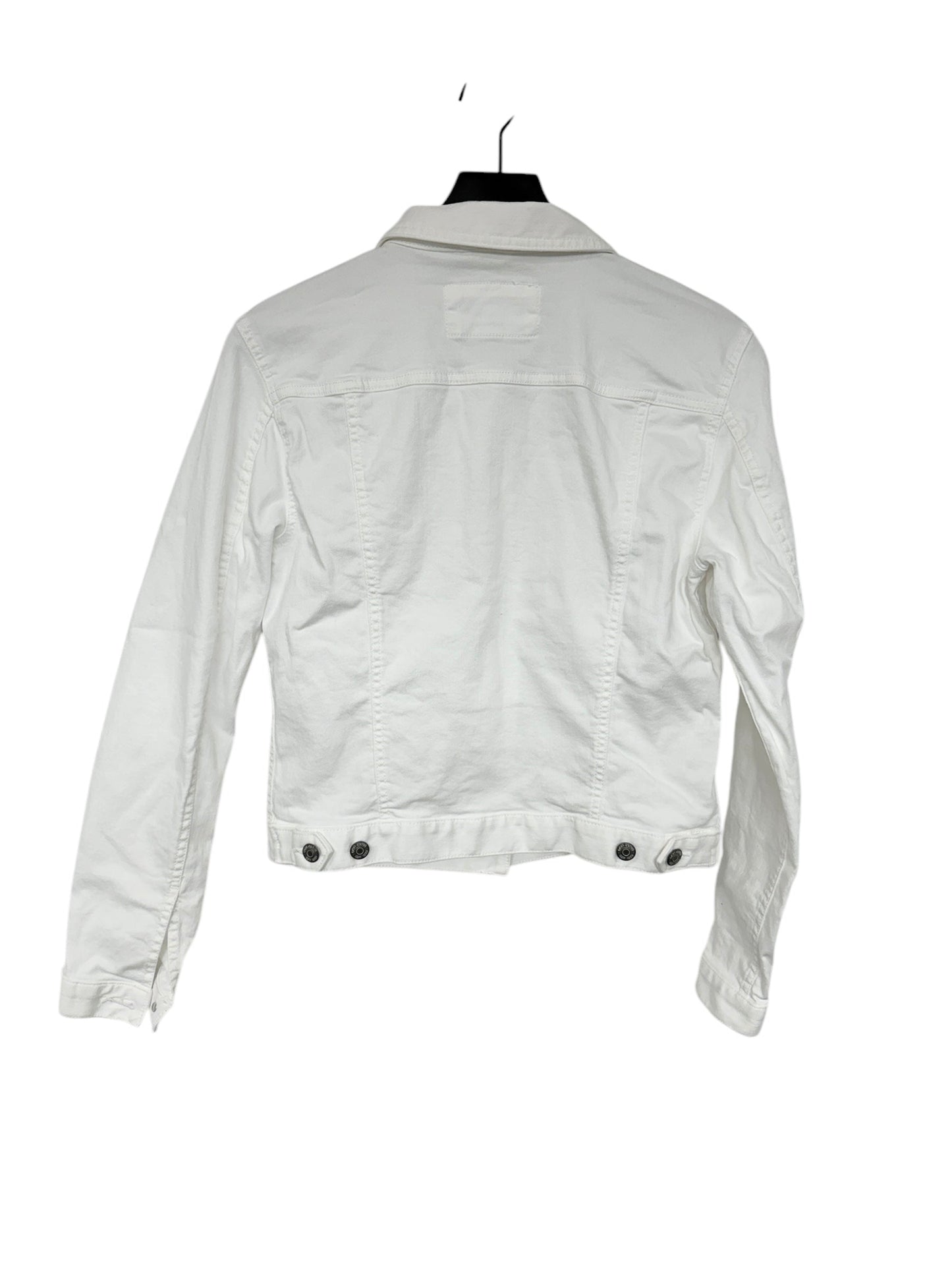 Jacket Denim By Loft In White Denim, Size: S