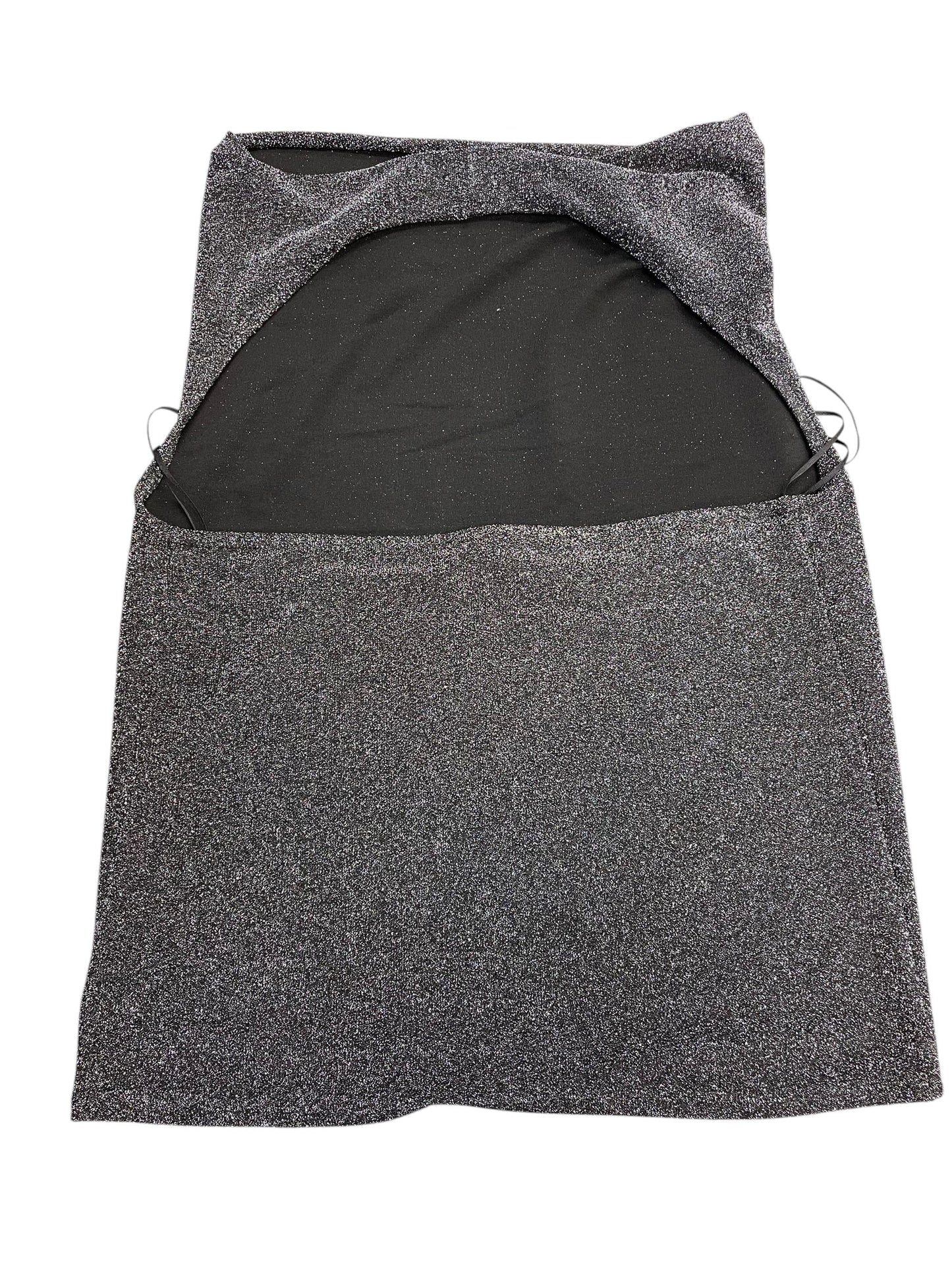 Top Sleeveless By Express In Black & Silver, Size: M