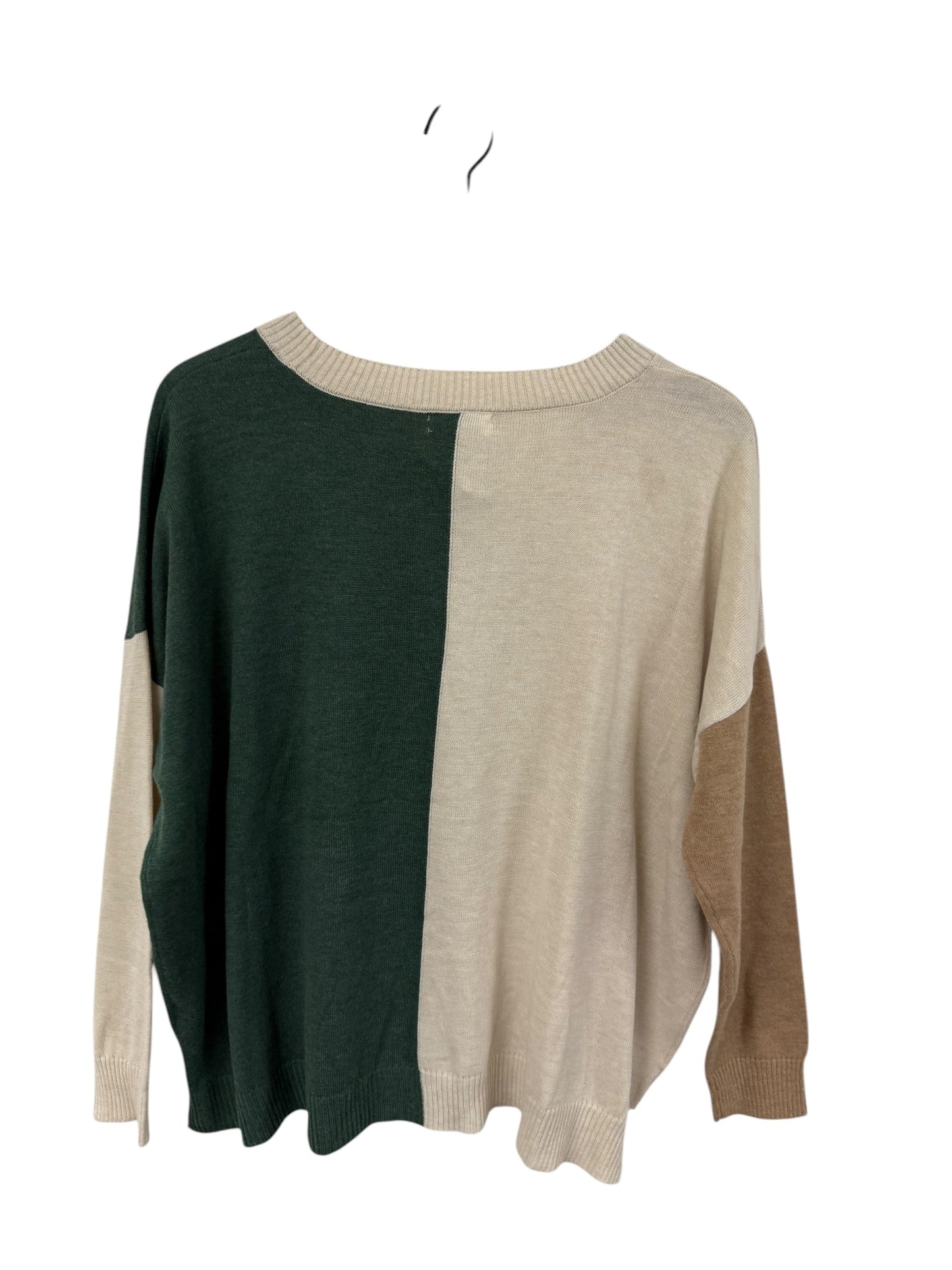 Sweater By Cmc In Cream & Green, Size: S