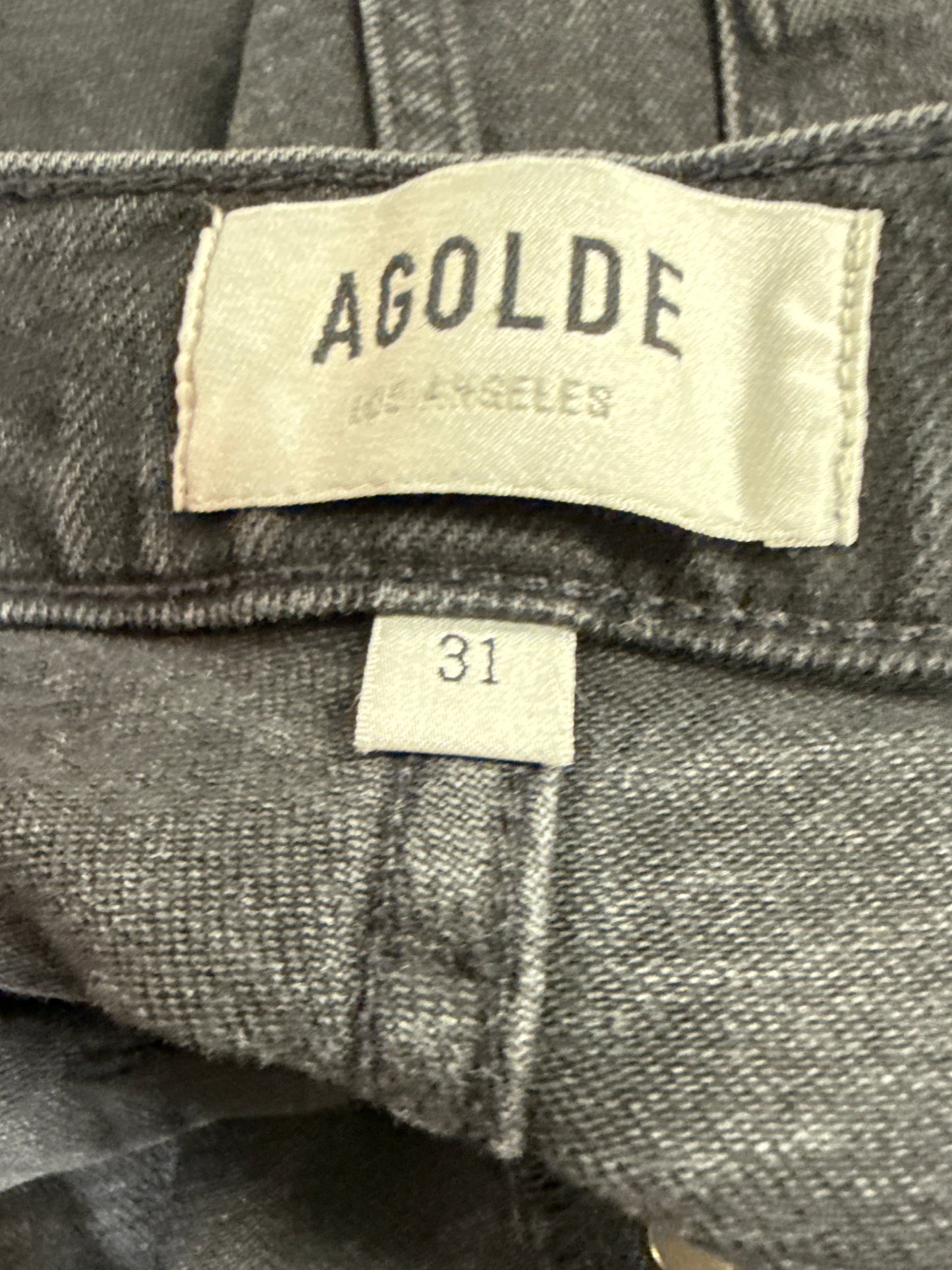 Jeans Boyfriend By Agolde In Black Denim, Size: 12