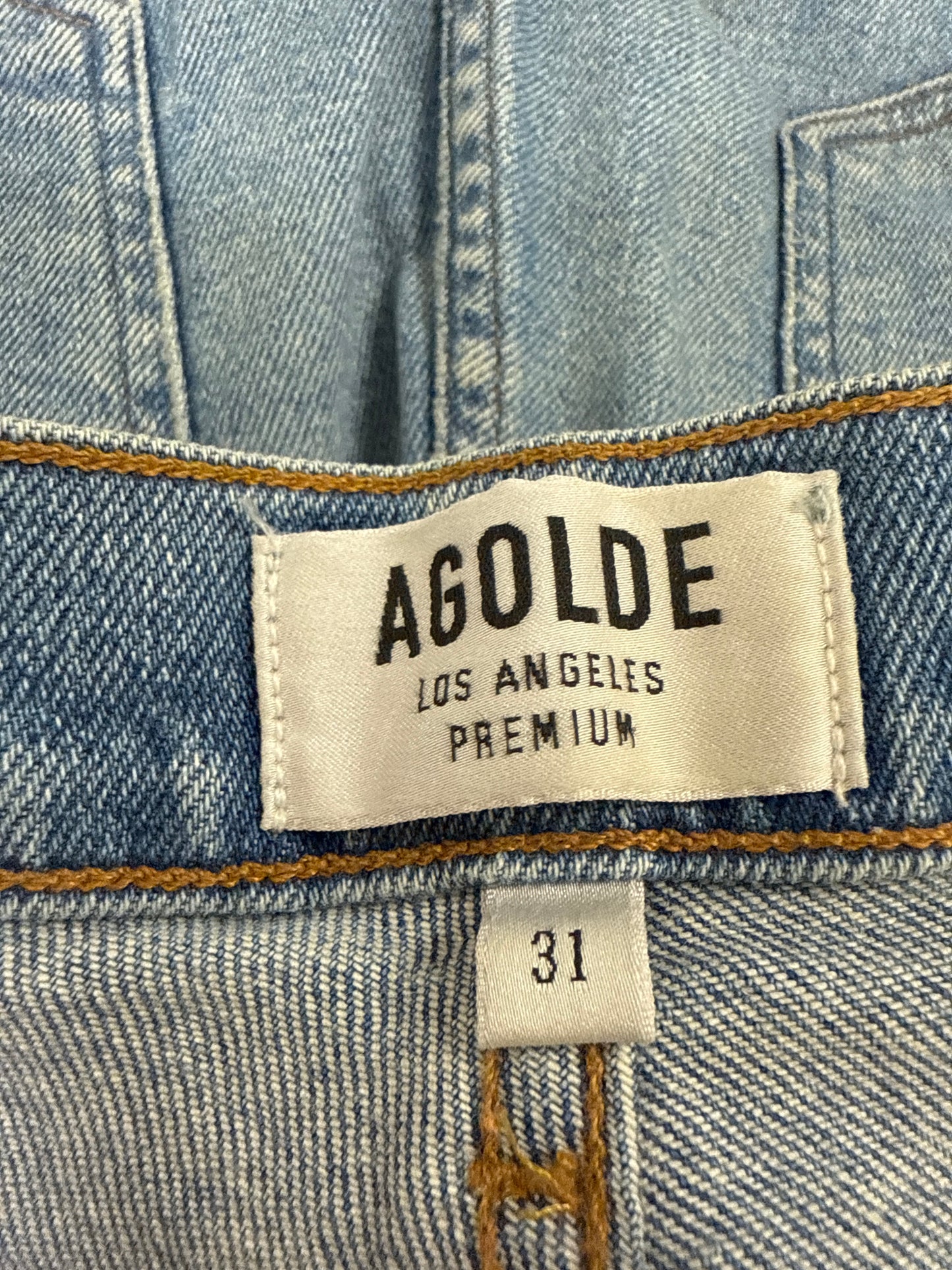 Jeans Boyfriend By Agolde In Blue Denim, Size: 12