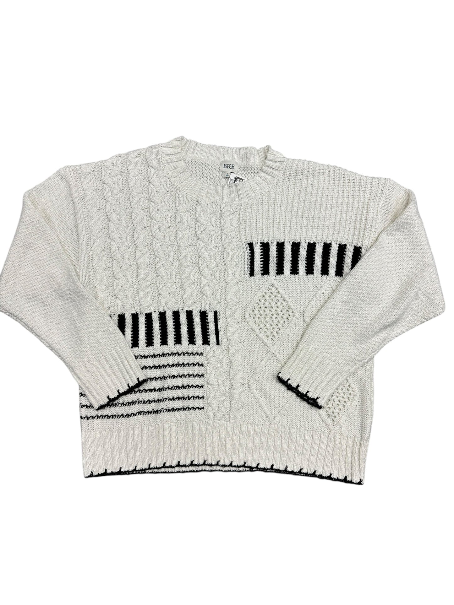 Sweater By Bke In White, Size: L