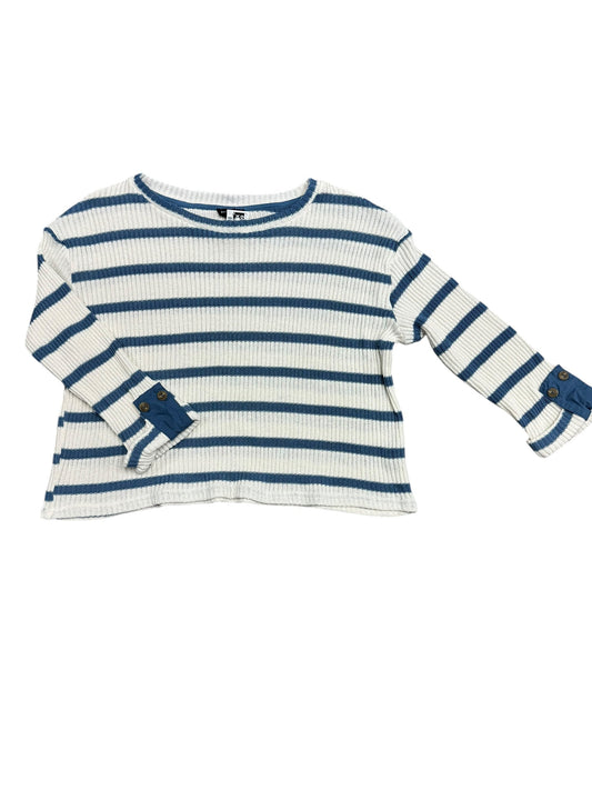 Sweater By Blu Pepper In Blue & White, Size: M