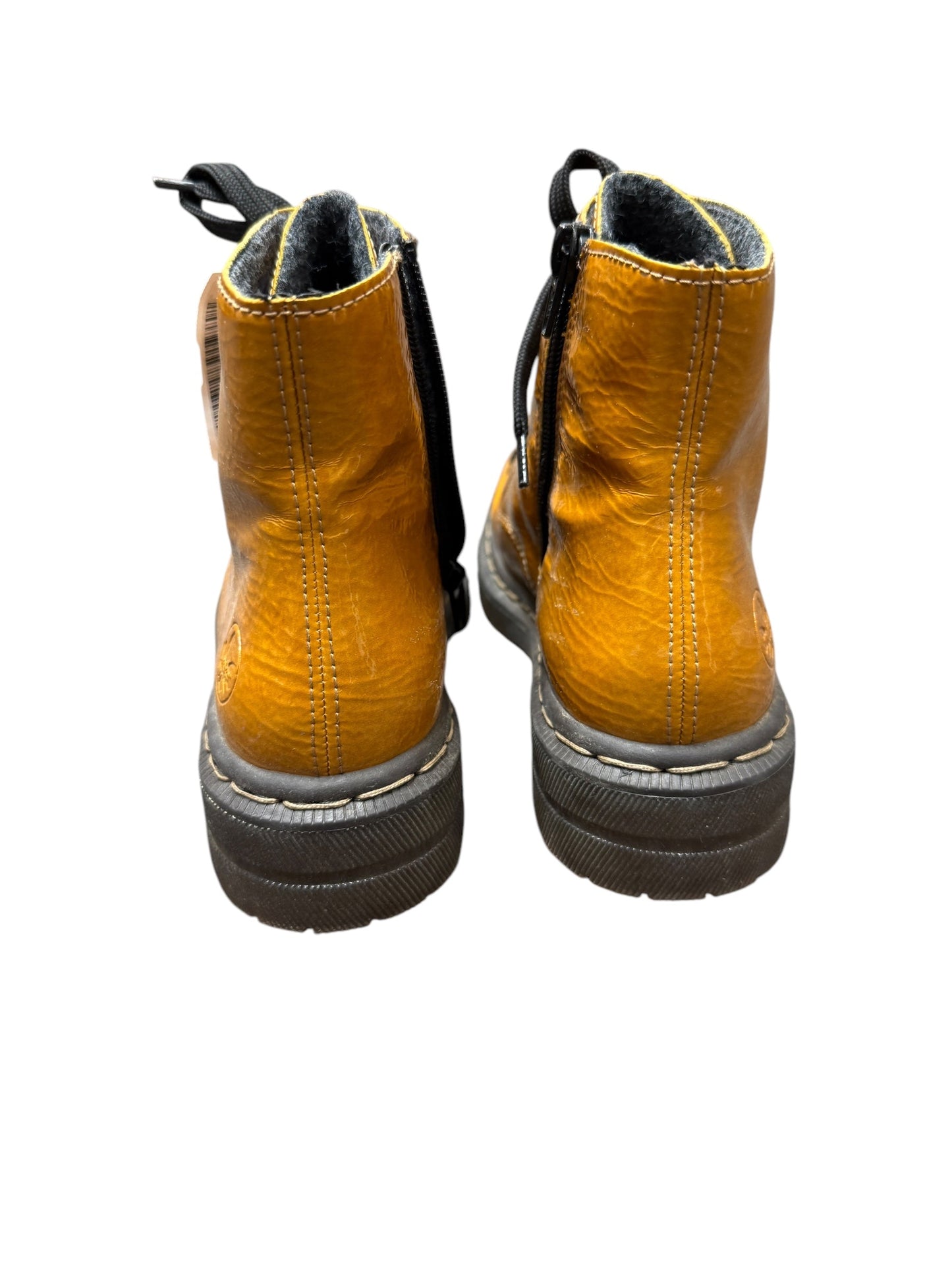 Boots Combat By Riekers In Yellow, Size: 8.5