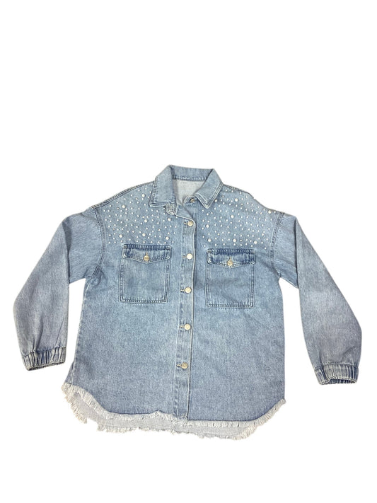 Jacket Denim By Cmf In Blue Denim, Size: L