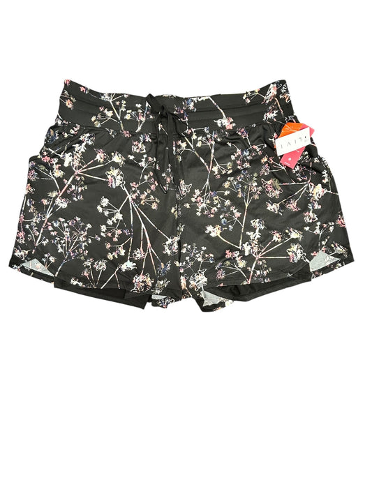 Athletic Shorts By Livi Active In Black & Pink, Size: 2X