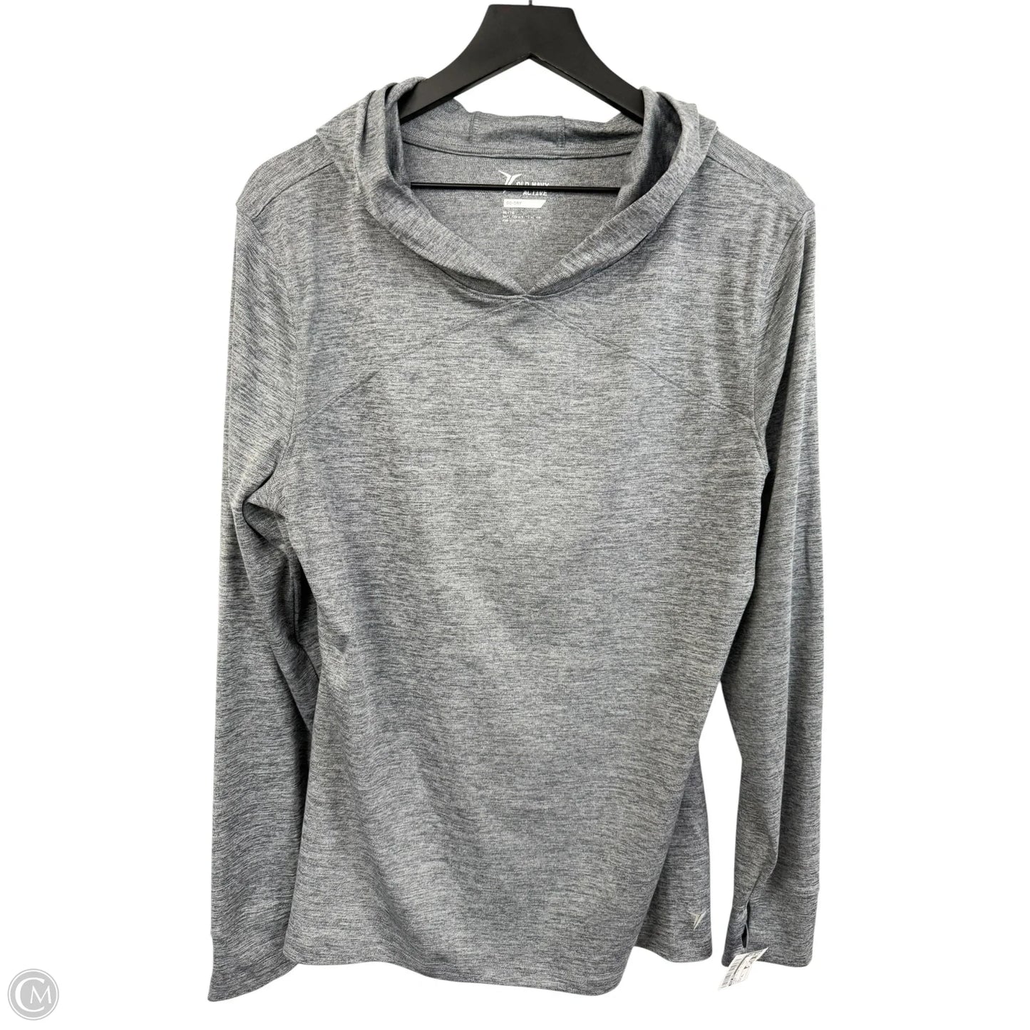 Athletic Top Long Sleeve Hoodie By Old Navy In Grey, Size: Xl