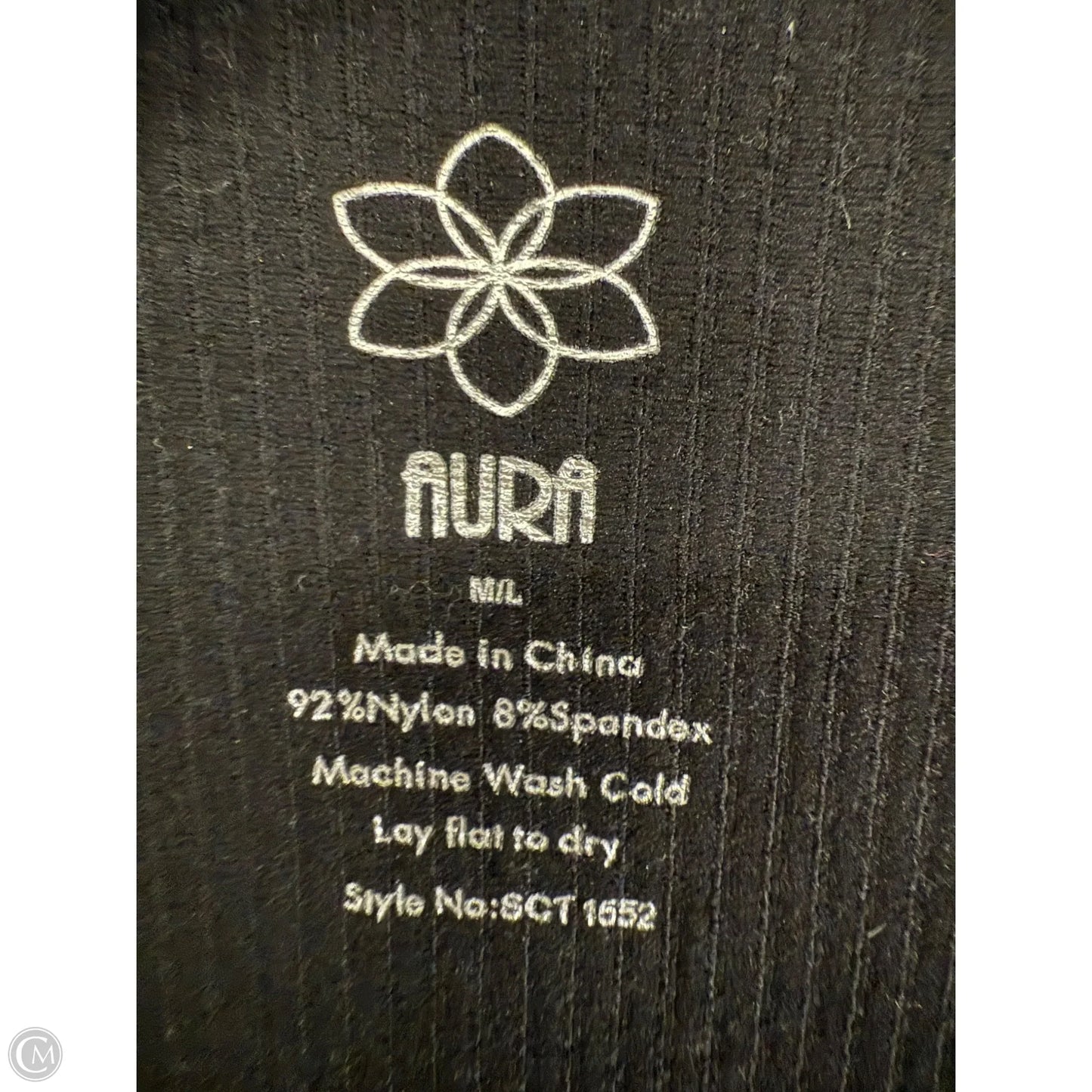 Athletic Top Long Sleeve Crewneck By Clothes Mentor In Black, Size: M