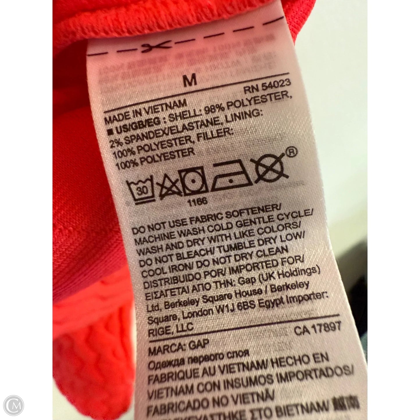 Sweatshirt Hoodie By Gapfit In Red, Size: M