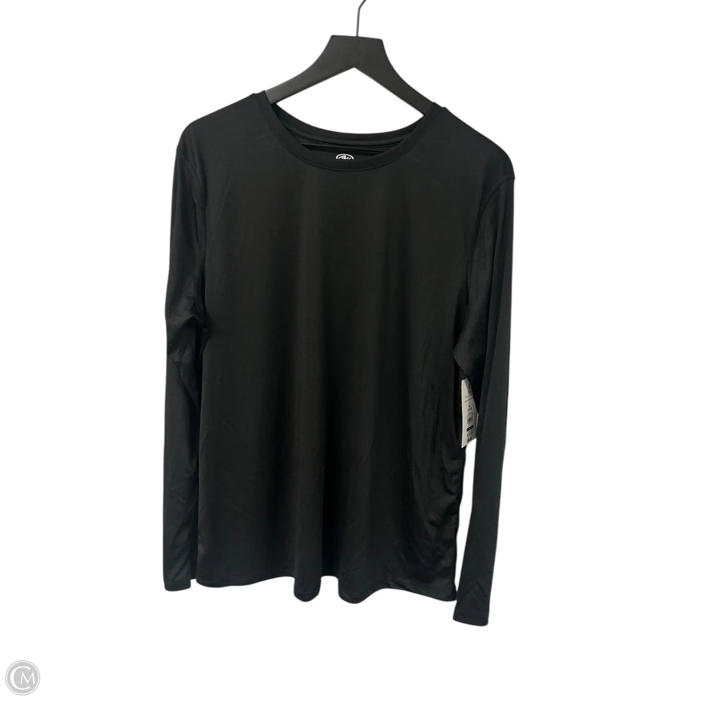 Athletic Top Long Sleeve Crewneck By Athletic Works In Black, Size: Xl