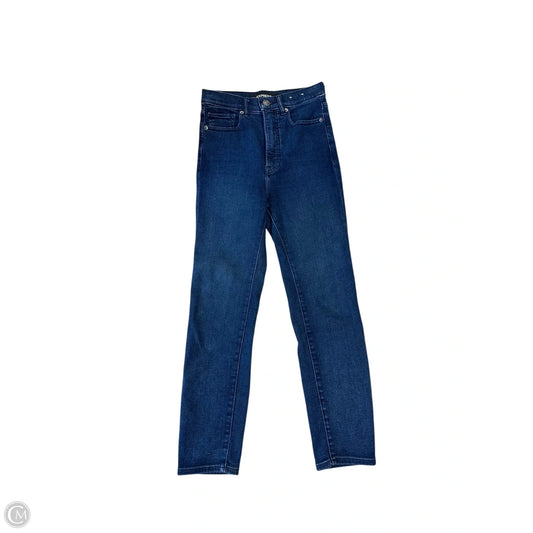 Jeans Skinny By Express In Blue Denim, Size: 0