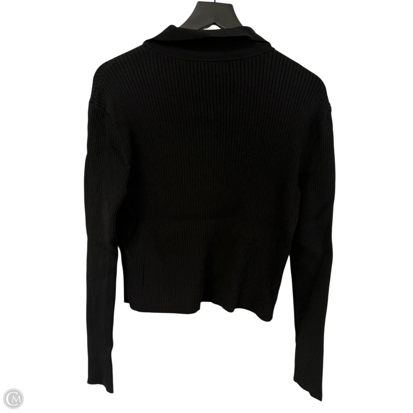 Blouse Long Sleeve By H&m In Black, Size: L