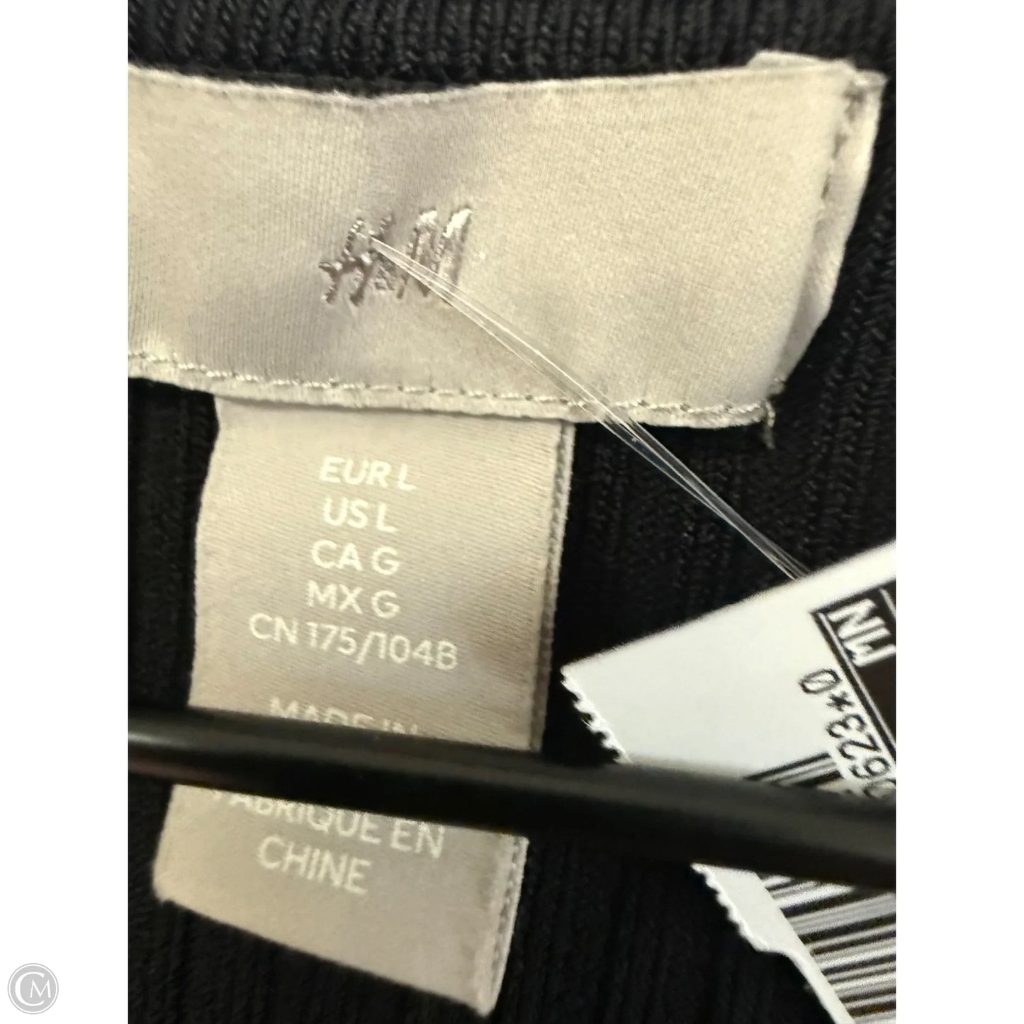 Blouse Long Sleeve By H&m In Black, Size: L