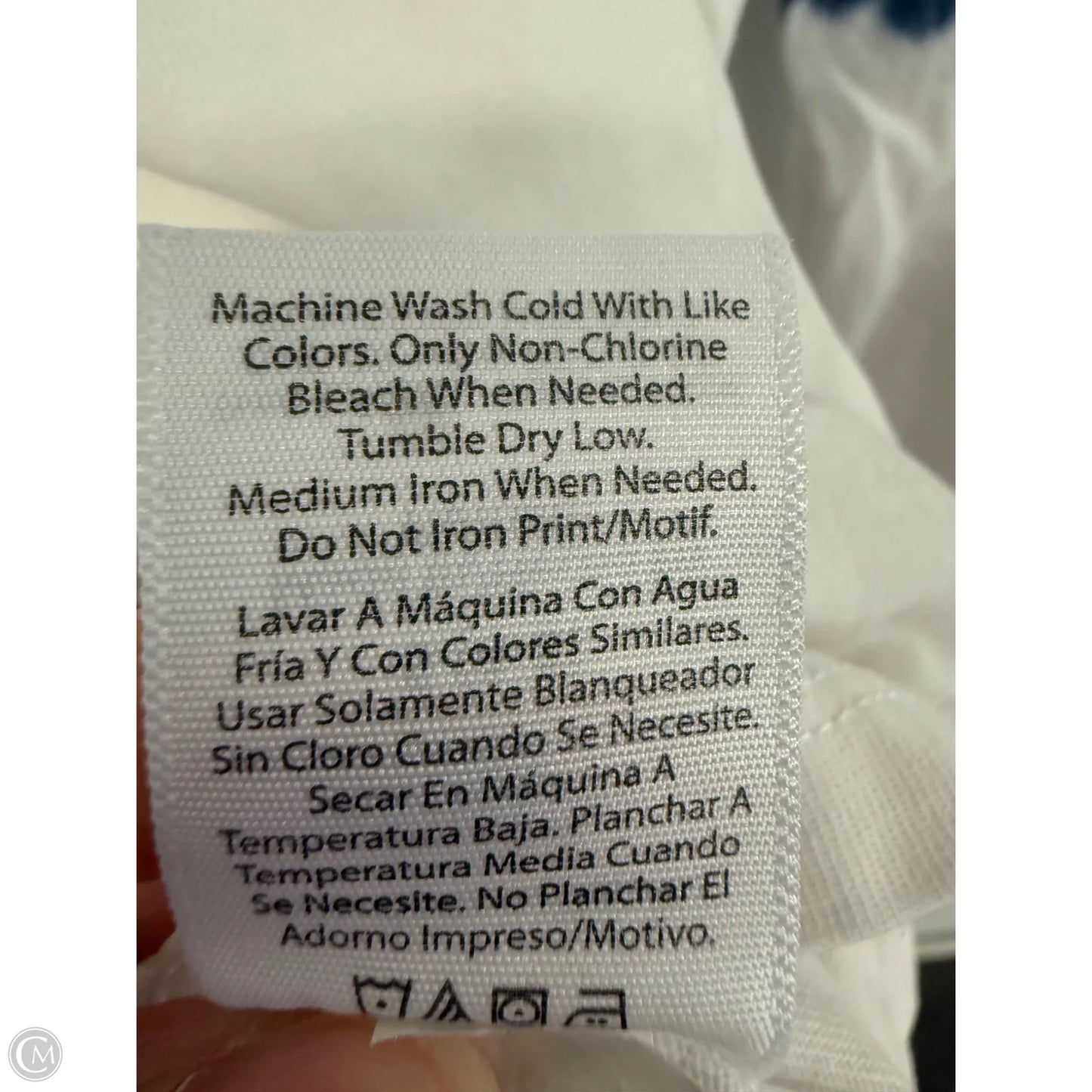 Top Long Sleeve By Time And Tru In Blue & White, Size: S