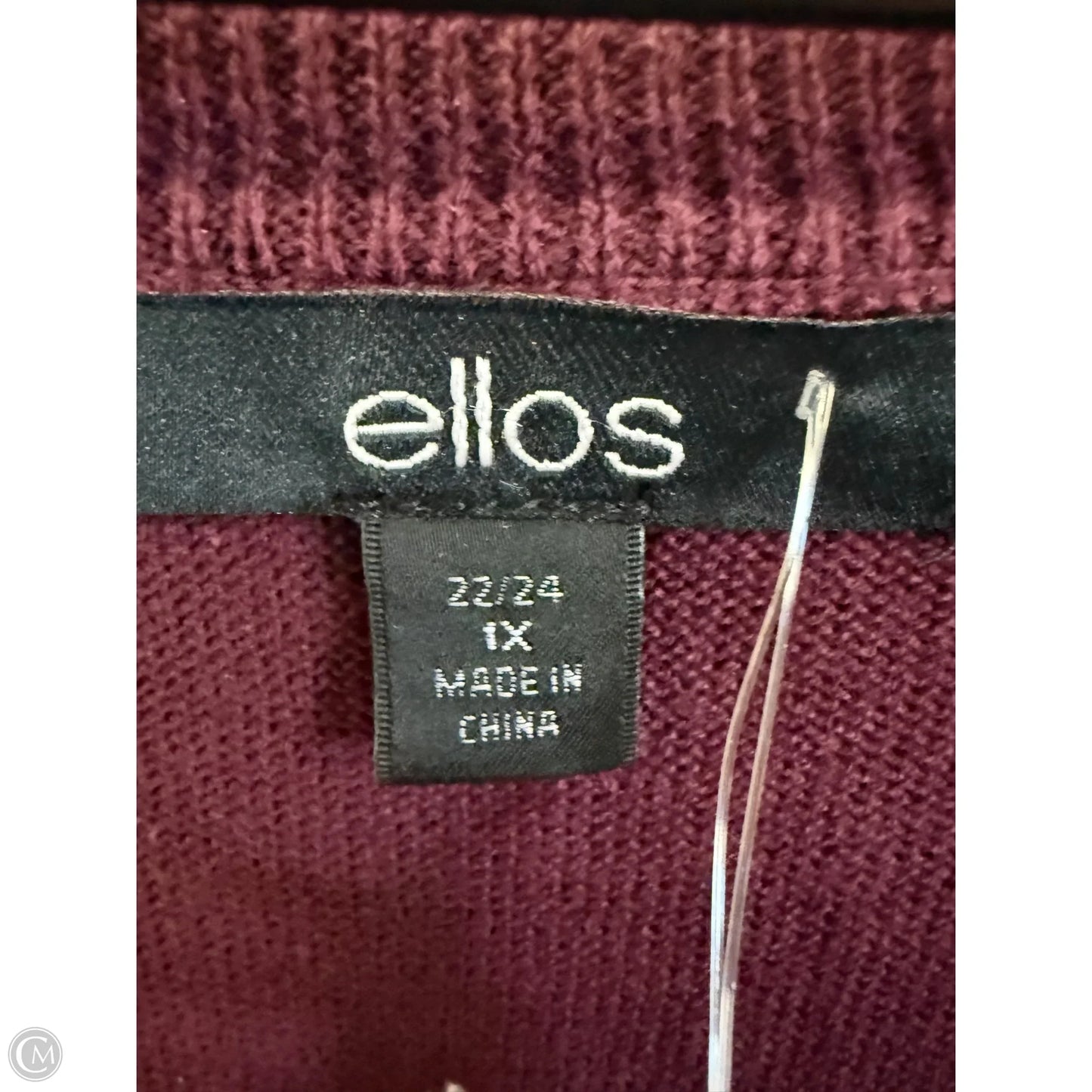 Sweater Cardigan By Ellos In Purple, Size: 1x