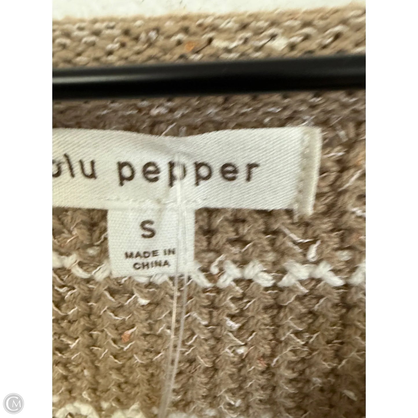 Sweater By Blu Pepper In Tan, Size: S