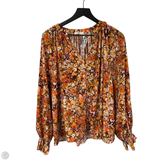Blouse Long Sleeve By Entro In Multi-colored, Size: M