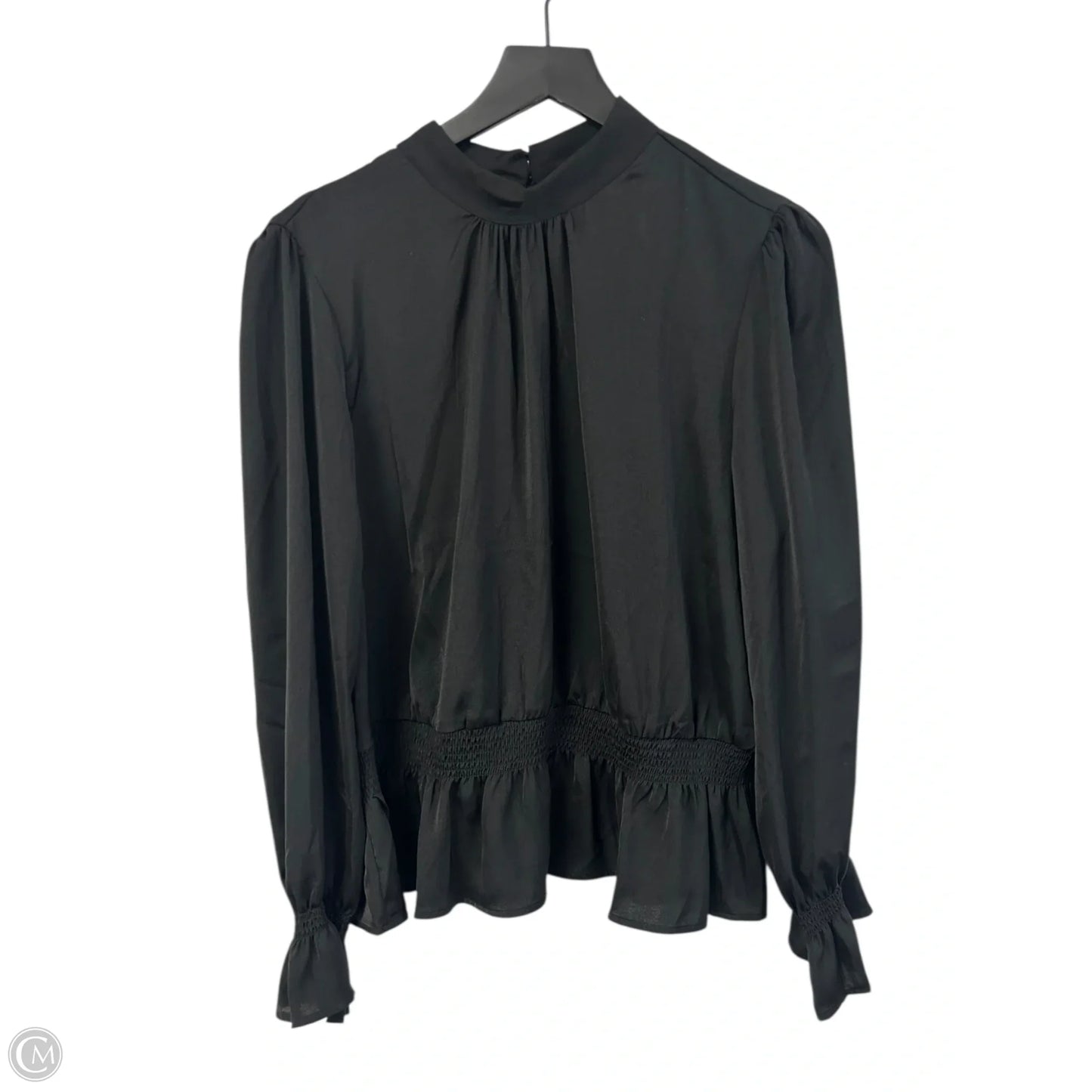 Top Long Sleeve By Scoop In Black, Size: L