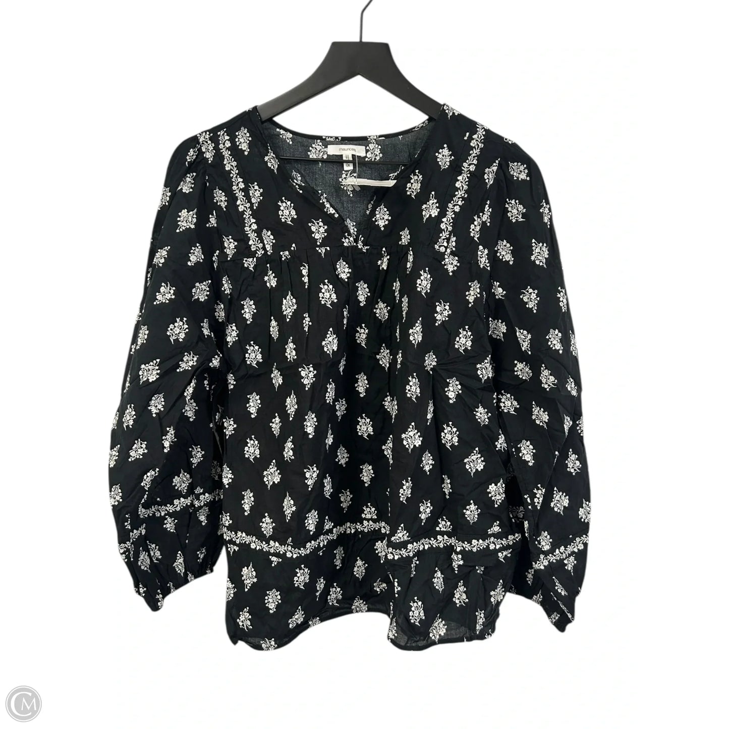 Top Long Sleeve By Maurices In Black & White, Size: Xl