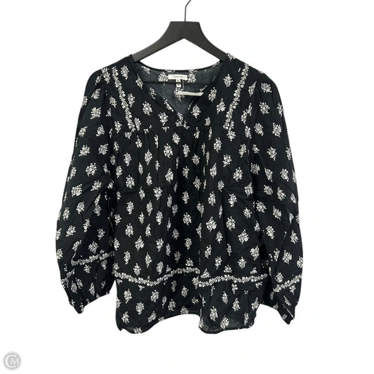 Top Long Sleeve By Maurices In Black & White, Size: Xl