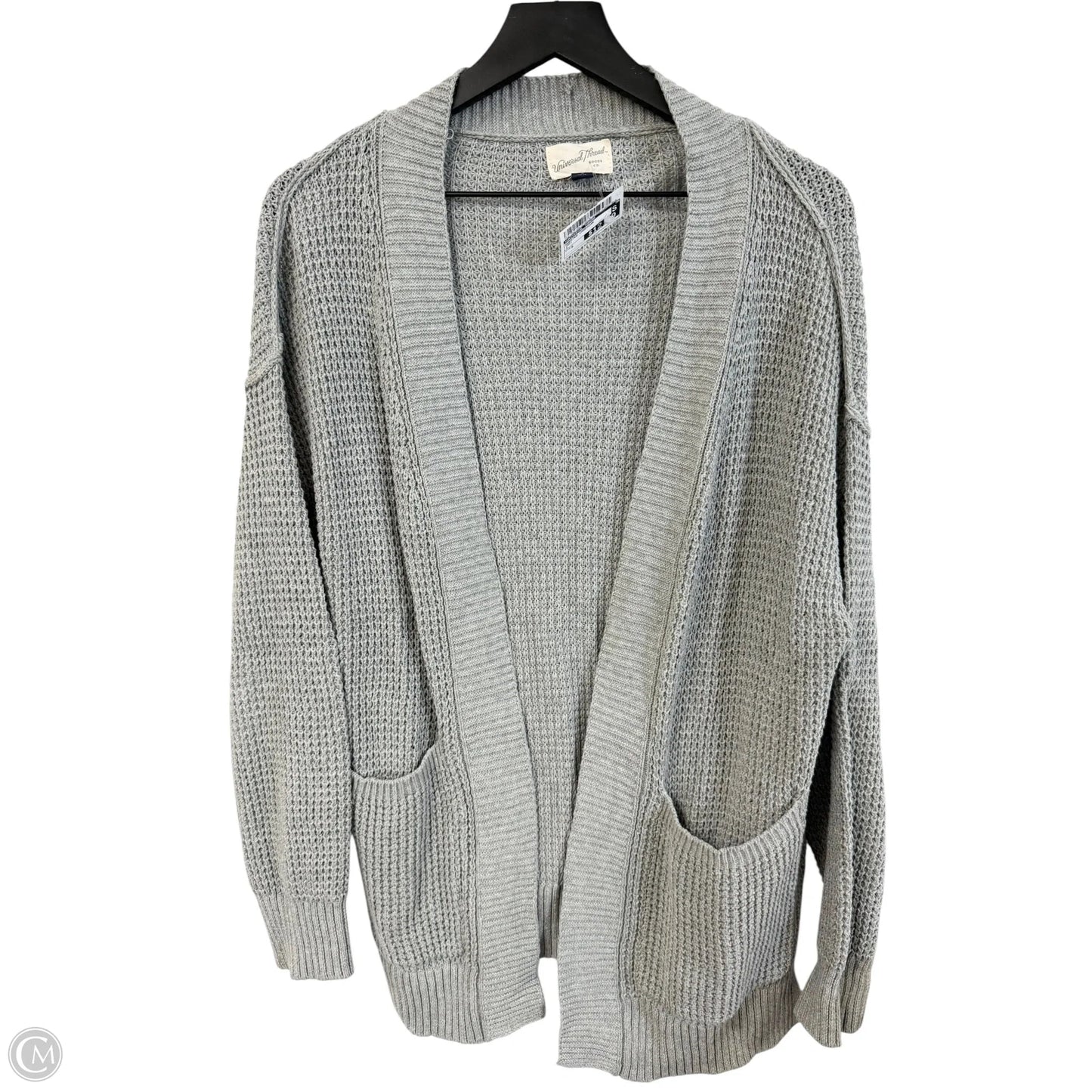 Sweater Cardigan By Universal Thread In Grey, Size: S