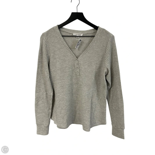 Top Long Sleeve Basic By Cme In Grey, Size: M