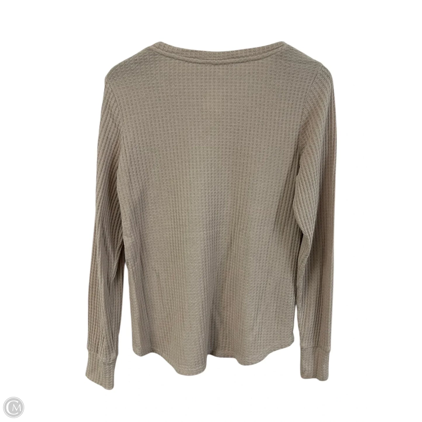 Top Long Sleeve Basic By Cme In Tan, Size: M