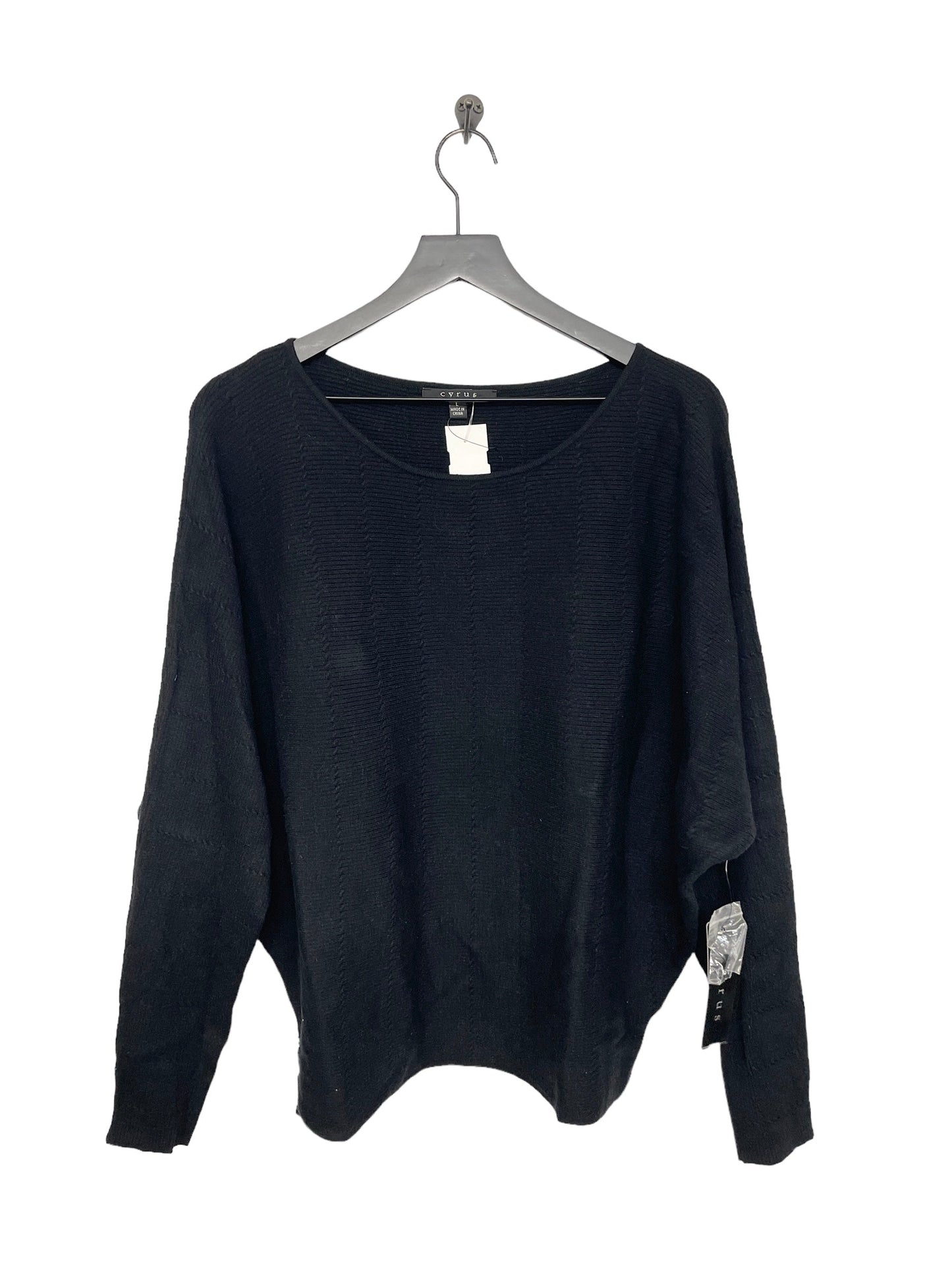 Black Sweater Cyrus Knits, Size L