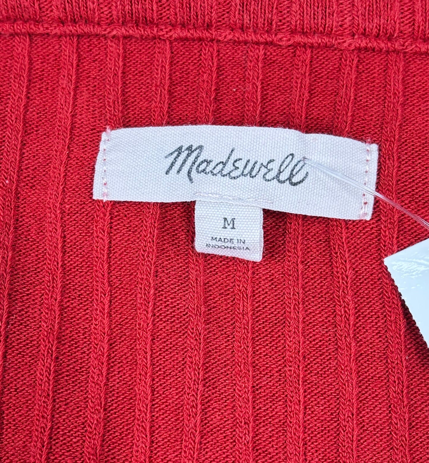 Top Long Sleeve Basic By Madewell In Red, Size: M