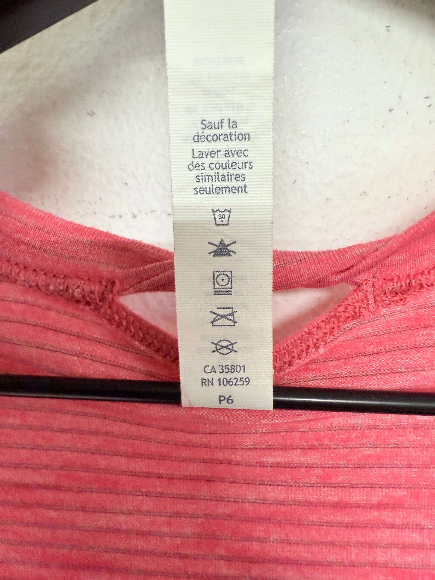 Athletic Top Short Sleeve By Lululemon In Pink, Size: 4