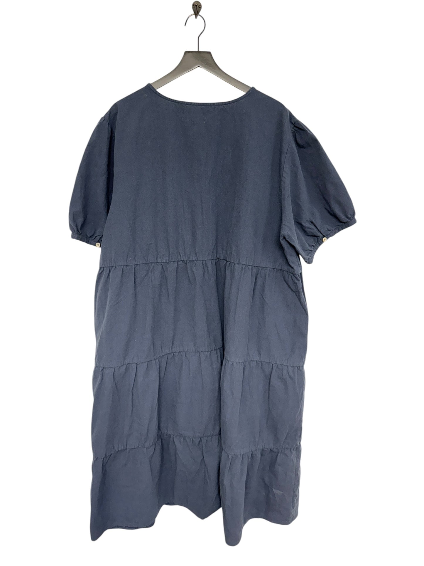 Dress Casual Midi By Cmc In Blue, Size: 2x