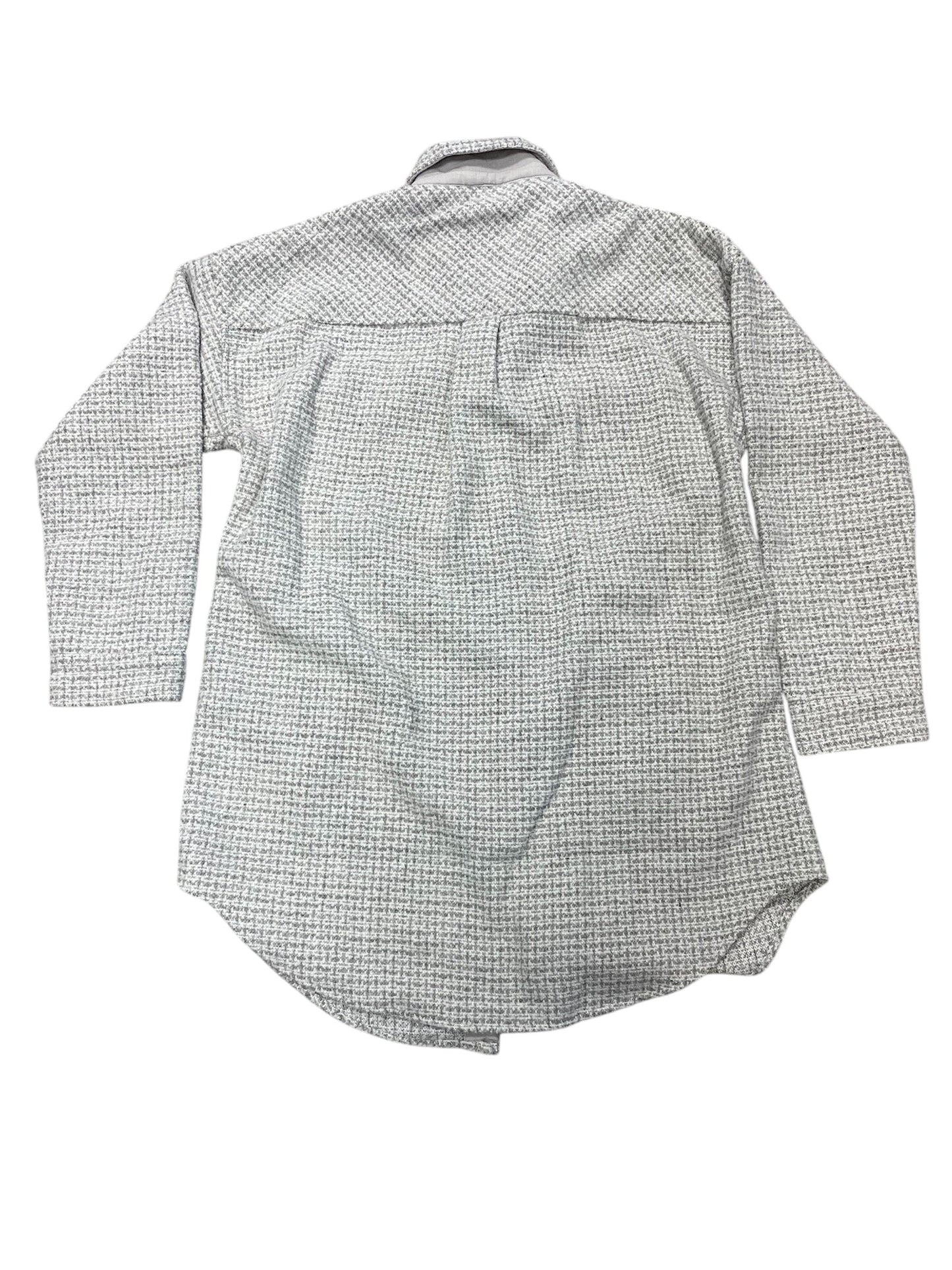 Jacket Shirt By Clothes Mentor In Grey, Size: M