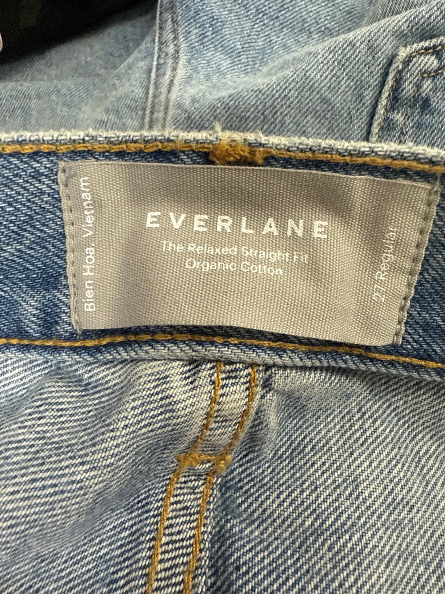 Jeans Straight By Everlane In Blue Denim, Size: 4