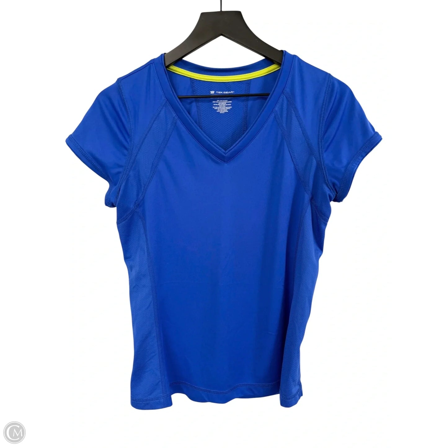 Athletic Top Short Sleeve By Tek Gear In Blue, Size: M