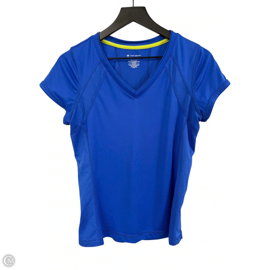 Athletic Top Short Sleeve By Tek Gear In Blue, Size: M
