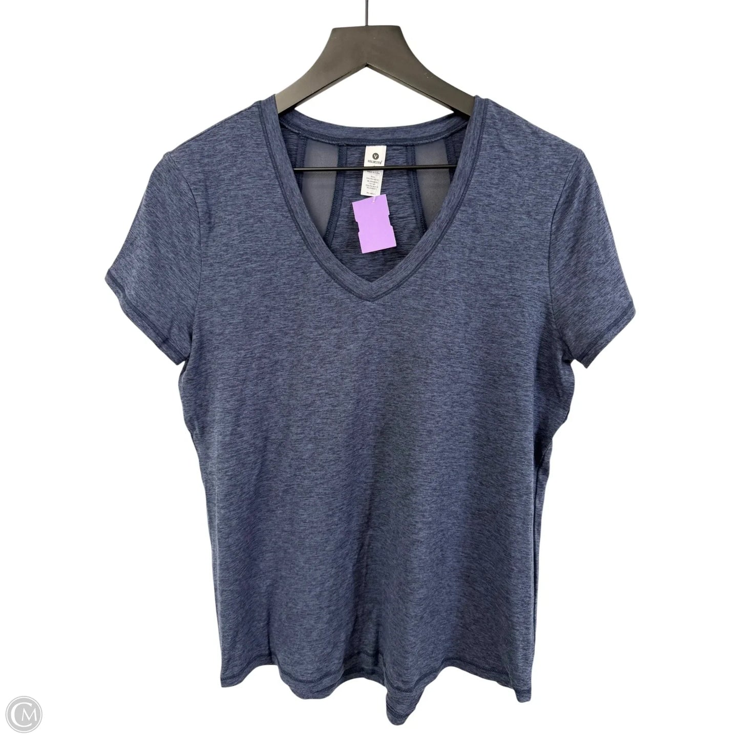 Athletic Top Short Sleeve By Velocity In Navy, Size: S