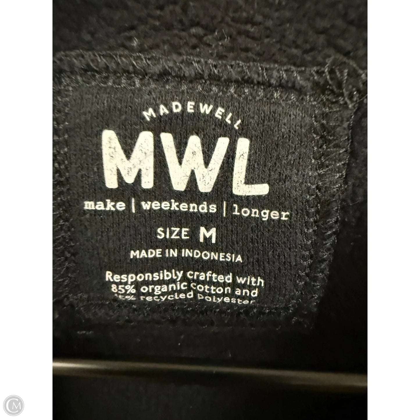 Sweatshirt Crewneck By Madewell In Black, Size: M