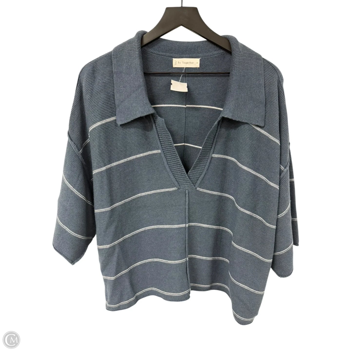 Sweater Short Sleeve By By Together In Blue, Size: M