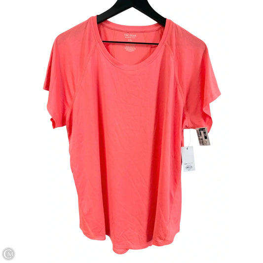 Athletic Top Short Sleeve By Tek Gear In Coral, Size: Xxl