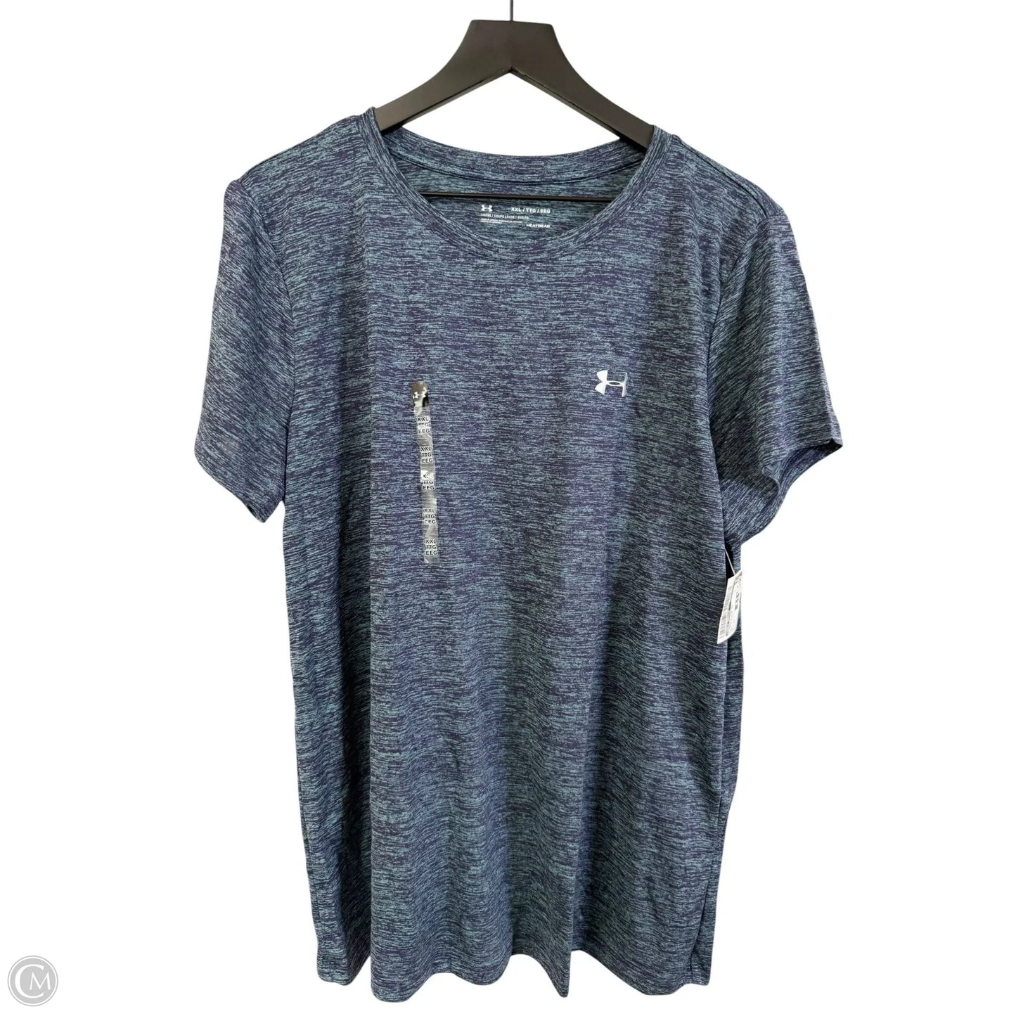 Athletic Top Short Sleeve By Under Armour In Blue & Purple, Size: 2x