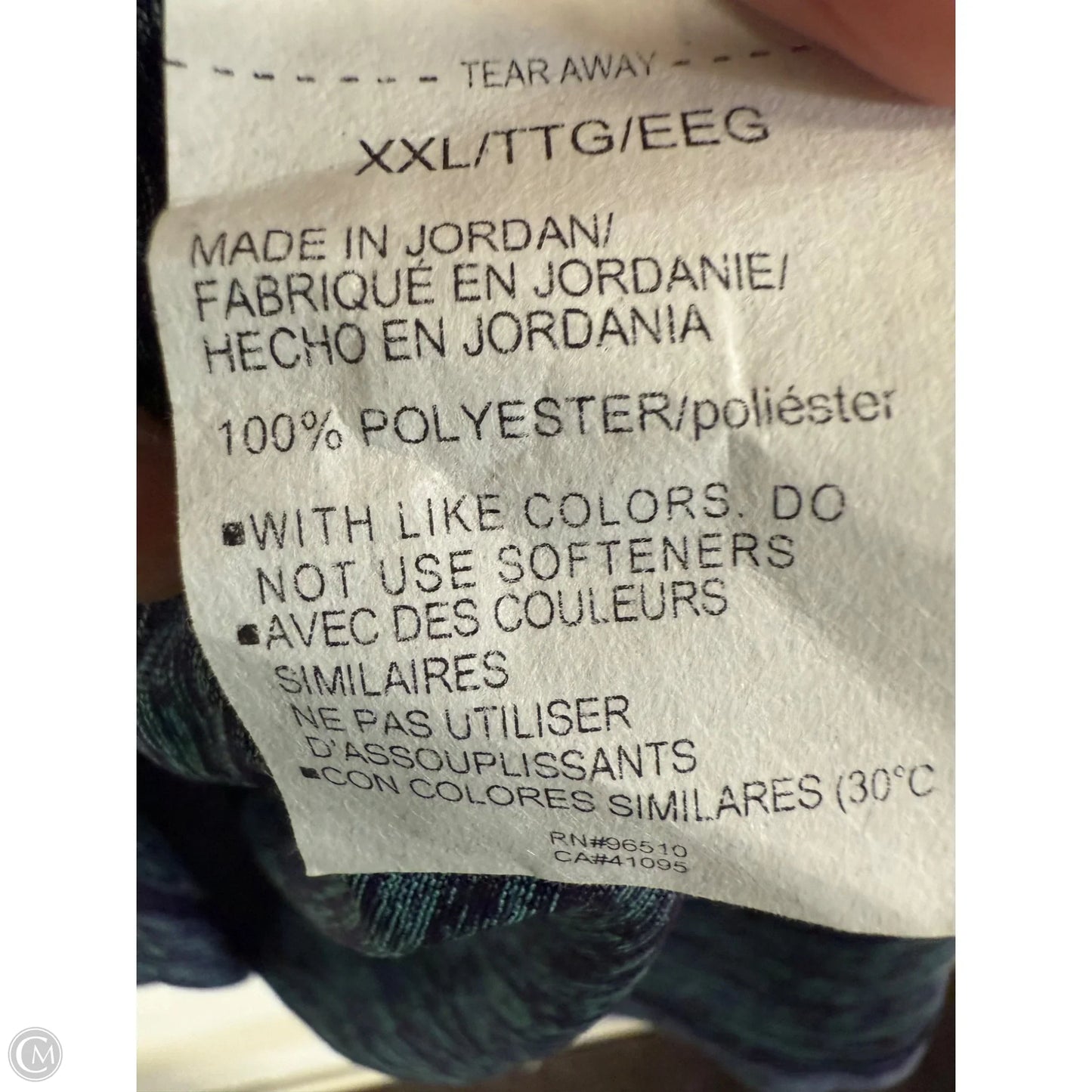 Athletic Top Short Sleeve By Under Armour In Blue & Purple, Size: 2x