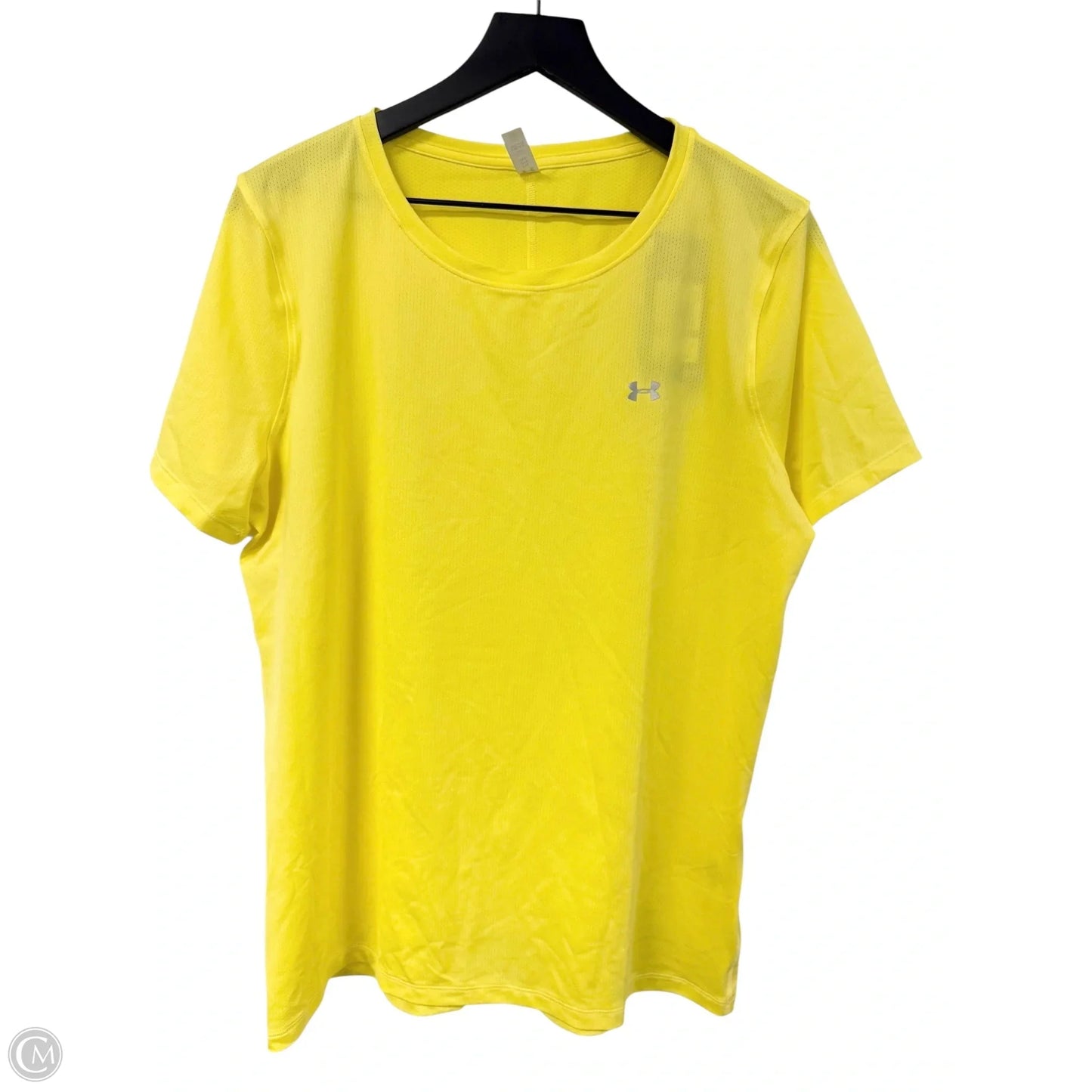 Athletic Top Short Sleeve By Under Armour In Yellow, Size: 2x