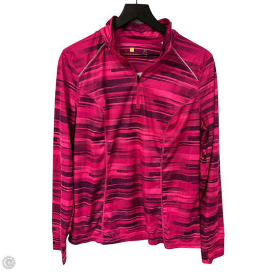 Athletic Top Long Sleeve Collar By Xersion In Pink, Size: L