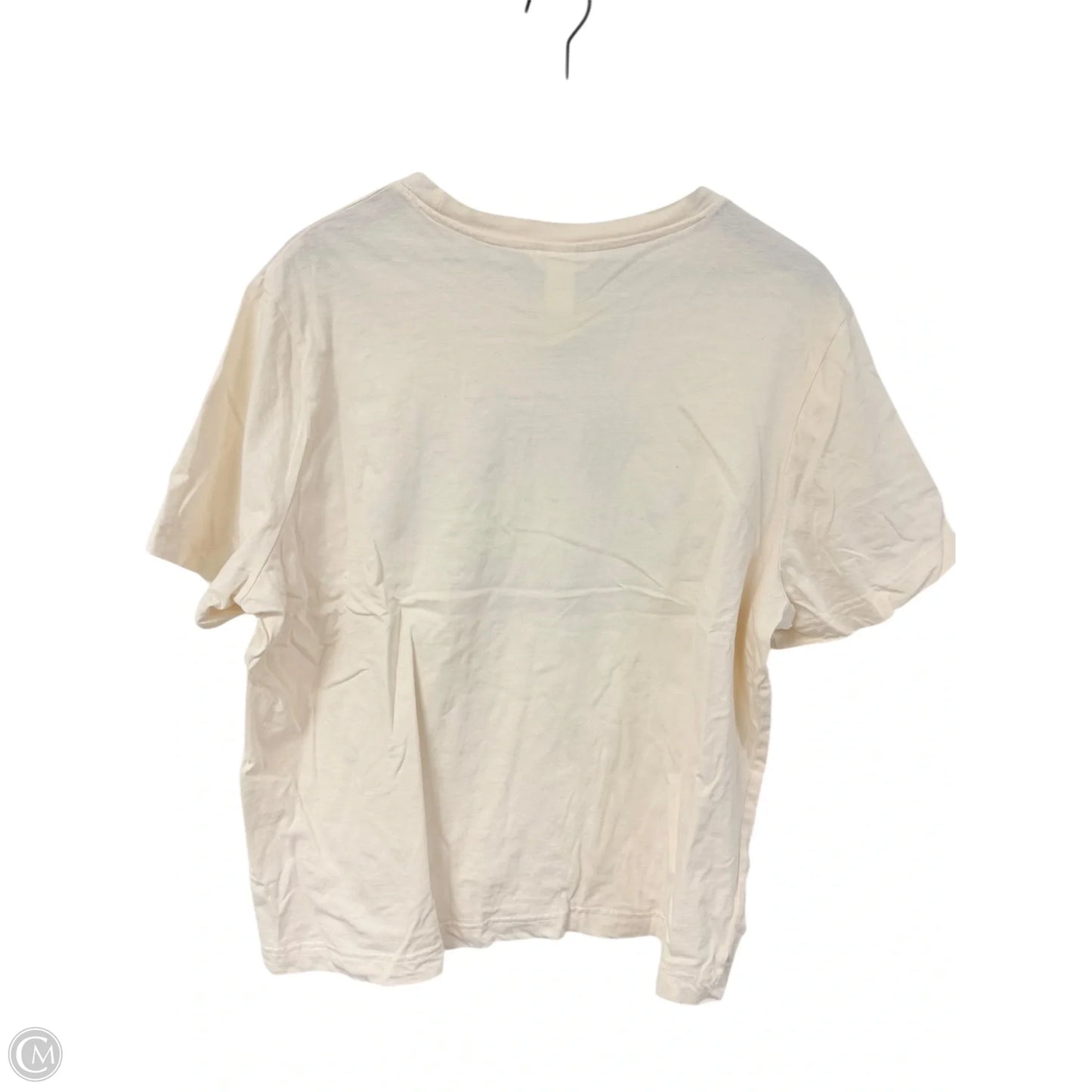 Top Short Sleeve Basic By H&m In Cream, Size: Xl