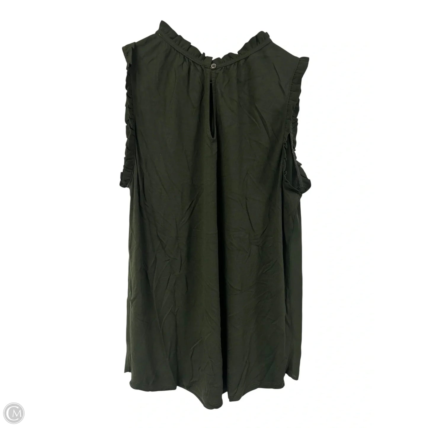 Top Sleeveless By Loft In Green, Size: M