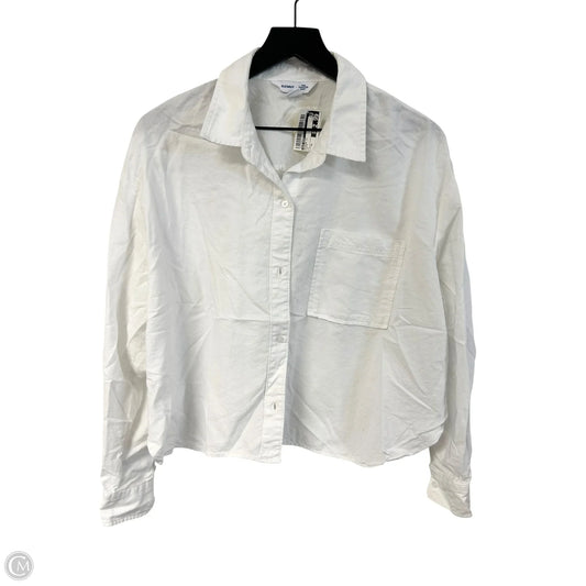 Blouse Long Sleeve By Old Navy In White, Size: Xl