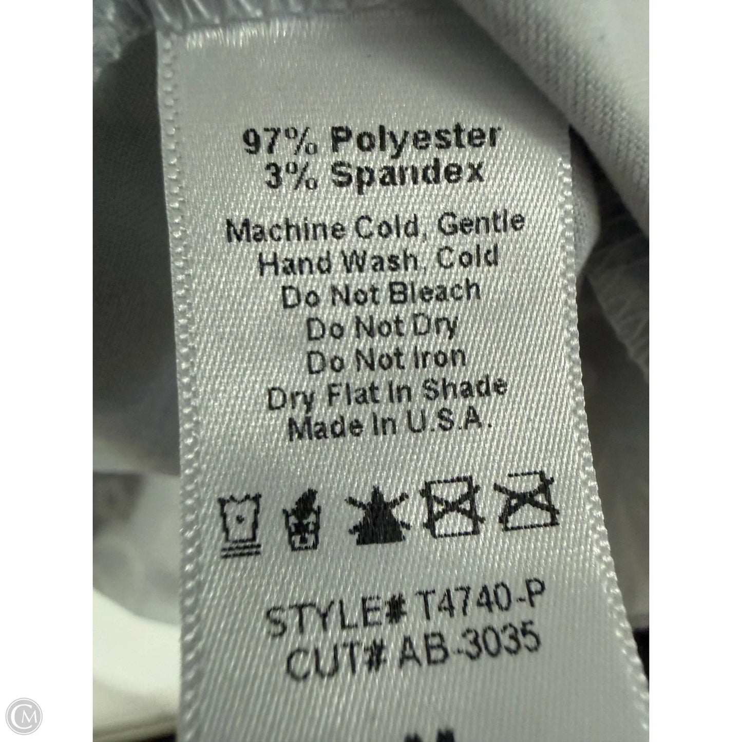 Top Short Sleeve By Clothes Mentor In Tan & White, Size: M