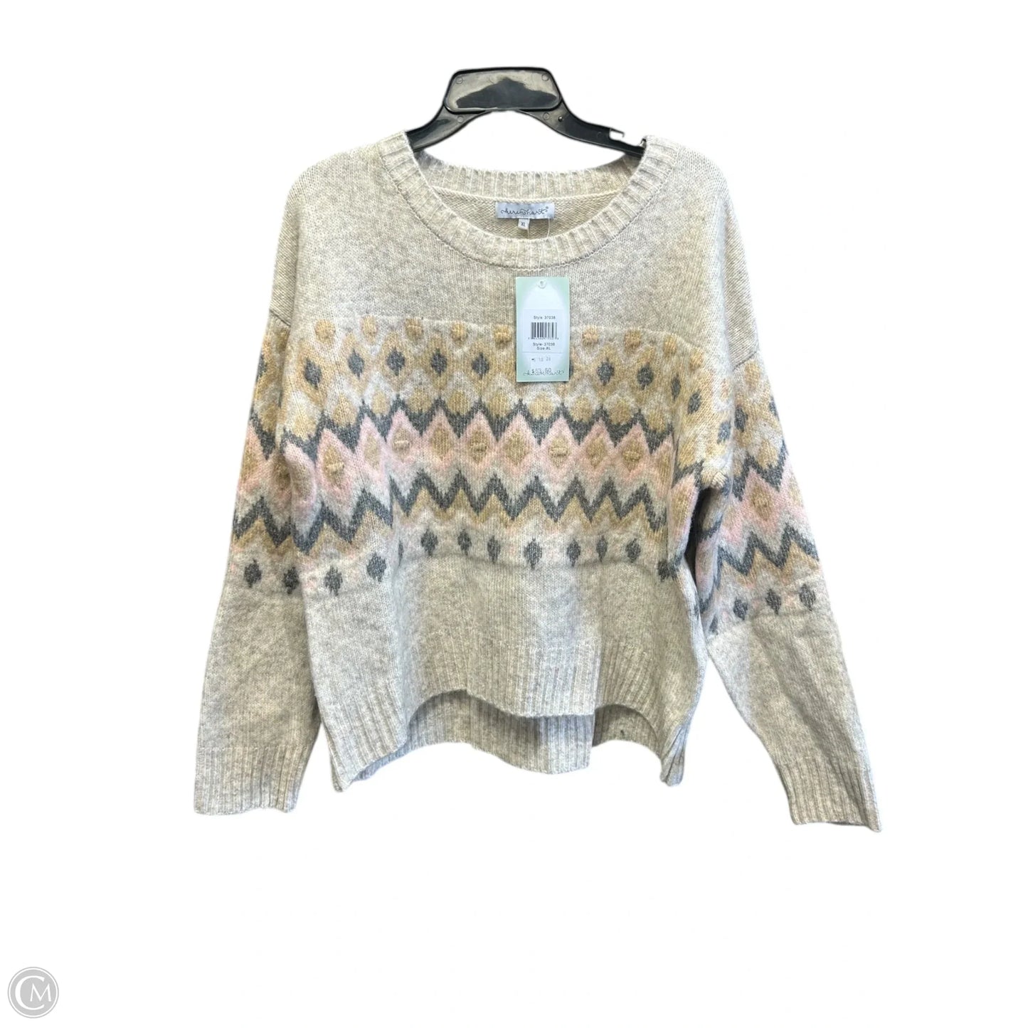 Sweater By Keren Hart In Cream, Size: Xl